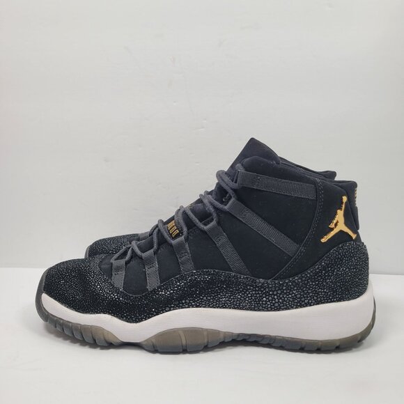 Air Jordan 11 Retro Premium HC Girl's Black Sneakers 852625-030 US Size 7.5Y - Picture 4 of 10